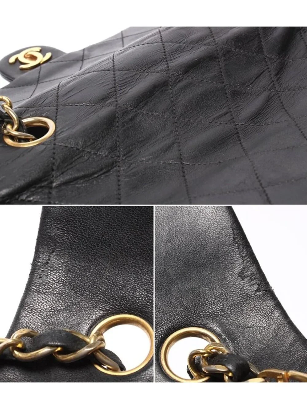 Chanel Chain Shoulder Bag Gold Mini Quilted 20